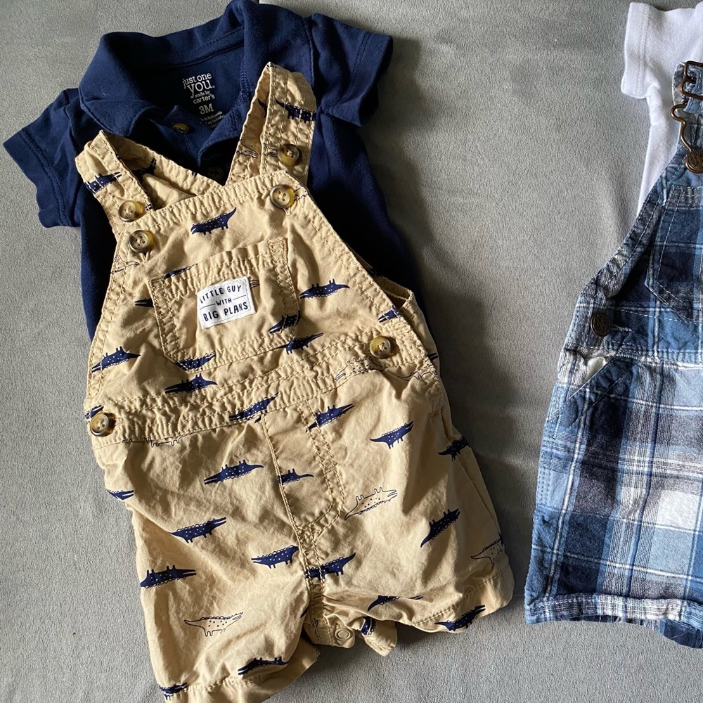 3 month Boy Outfits and Overalls